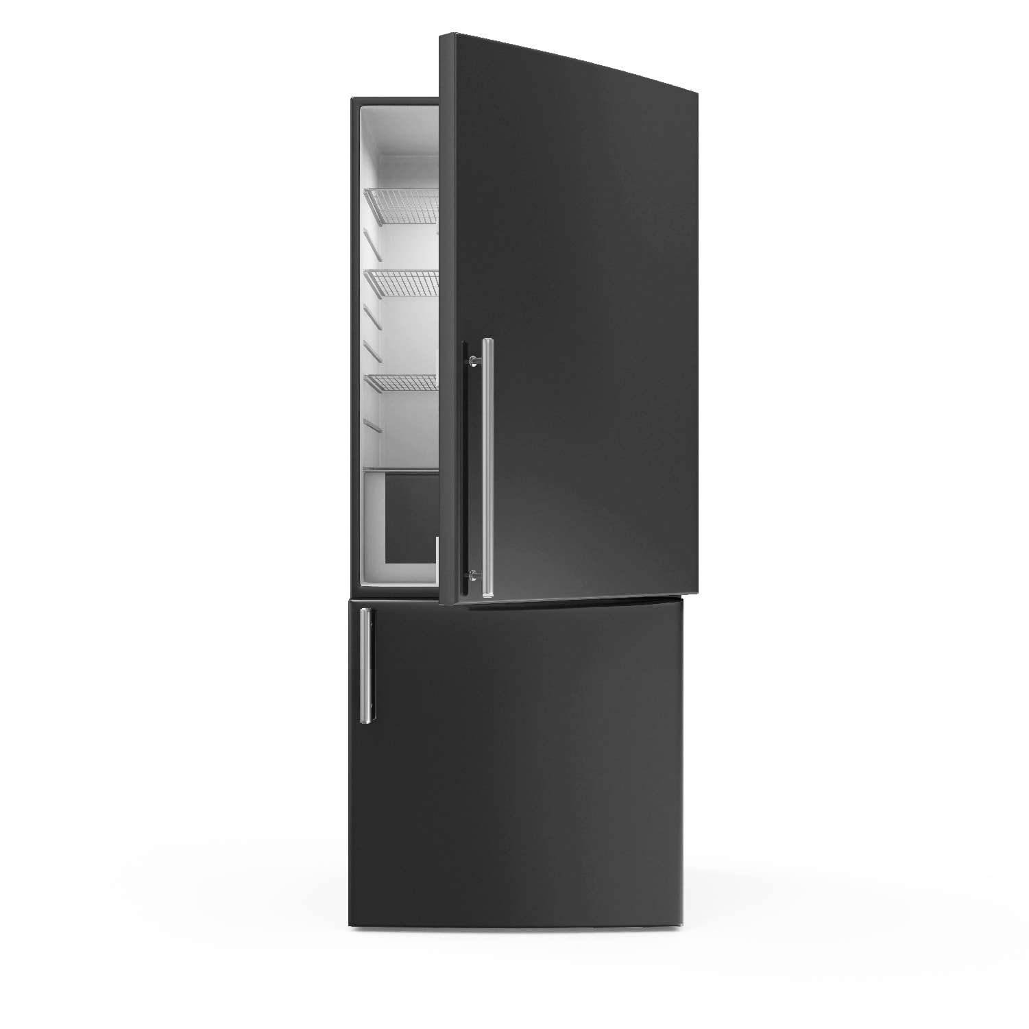 Black BottomFreezer Refrigerator Home Appliances Store